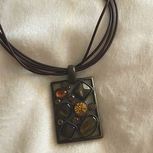 Amber Accent Choker Neclace